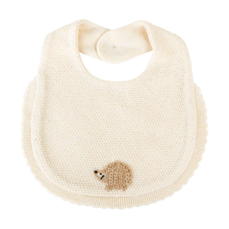 Hoppetta Knit Bib - Hedgehog | Little Baby.