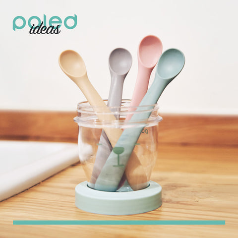 Poled Baby Feeding Silicone Spoon | Little Baby.