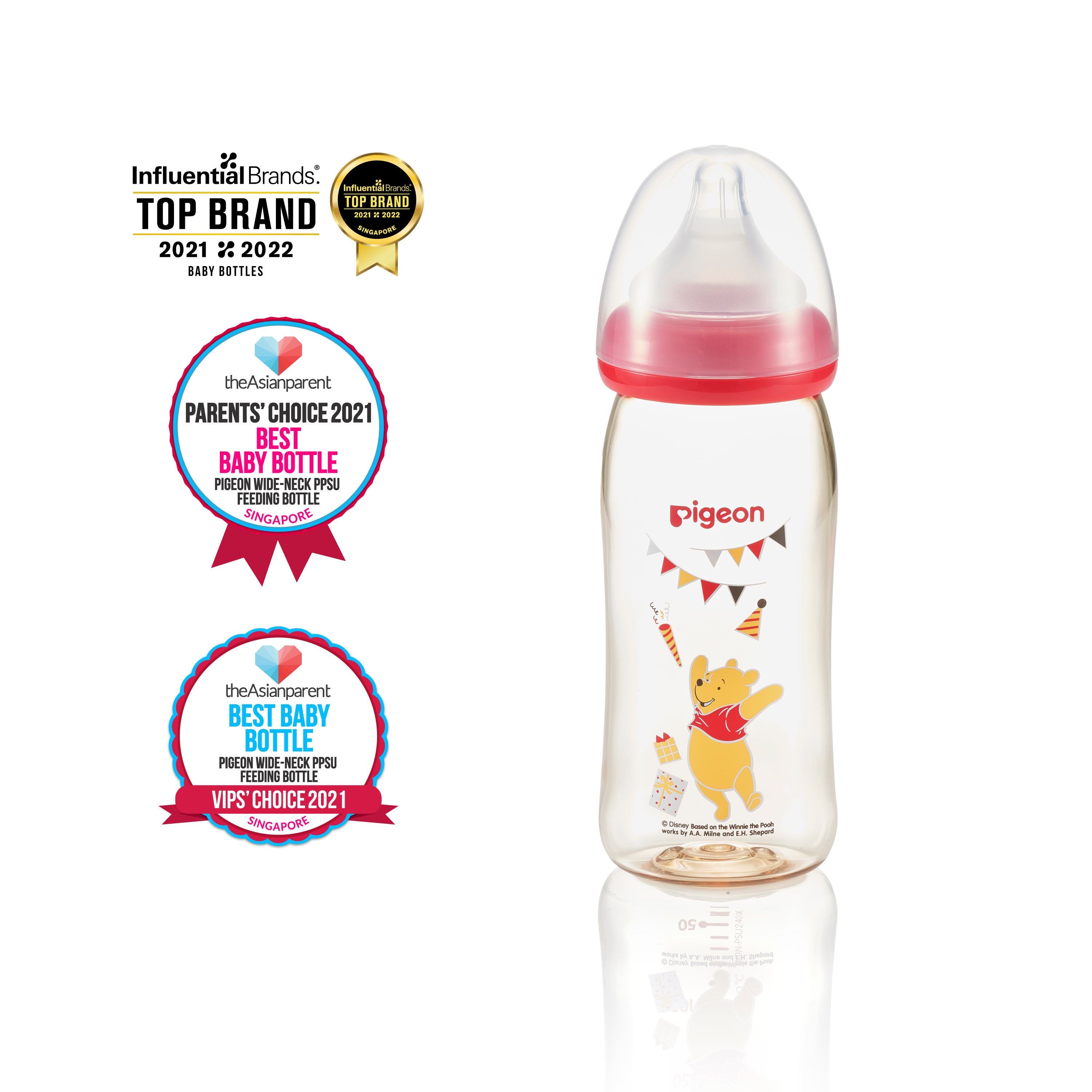 Pigeon SofTouch PPSU Nursing Bottle (Winnie The Pooh) - 240ml