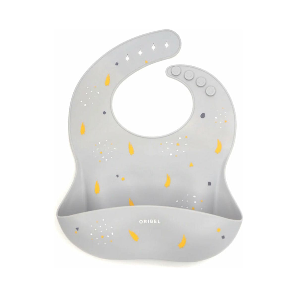 Oribel Baby Silicone Bib - Earl Grey