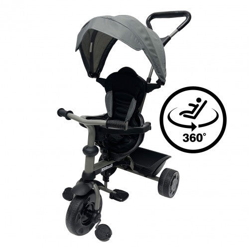 Lucky Baby Molti™ 4 In 1 Classic Tricycle - Grey/Black
