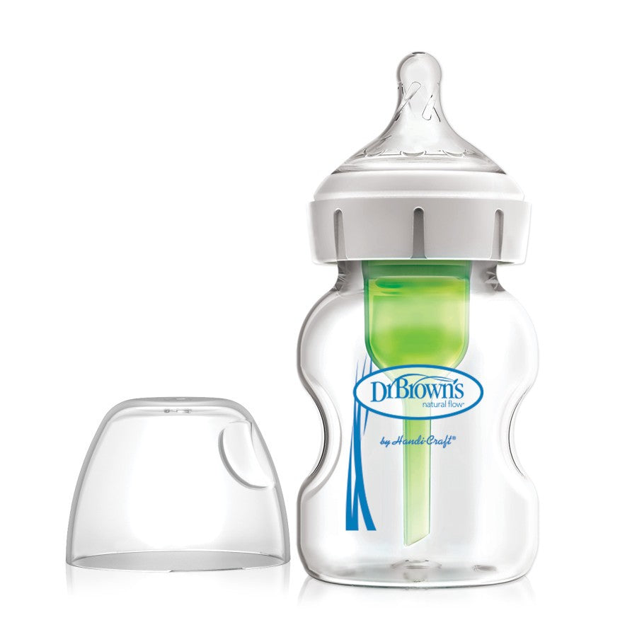 Dr. Brown’s Natural Flow® Anti-Colic Options+™ Wide-Neck Glass Baby Bottle