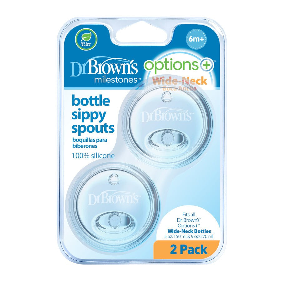 Dr. Brown’s Options+ Wide-Neck Bottle Sippy Spout (Twin Pack)