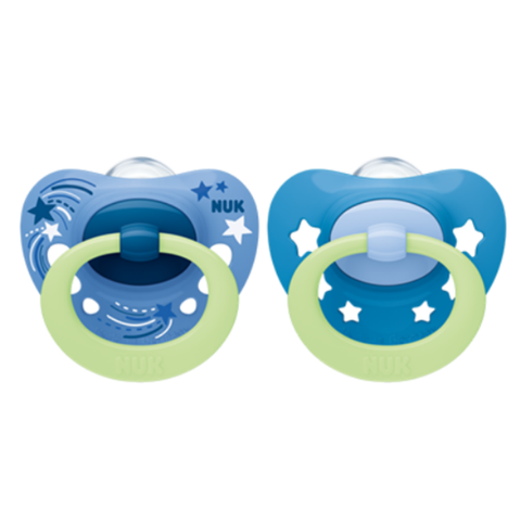 NUK Signature Night Silicone Soother (Assorted Designs)