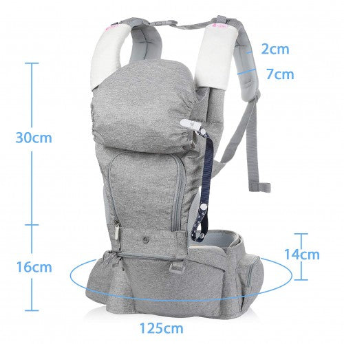 Lucky Baby 6-in-1 Baby Carrier - Gray