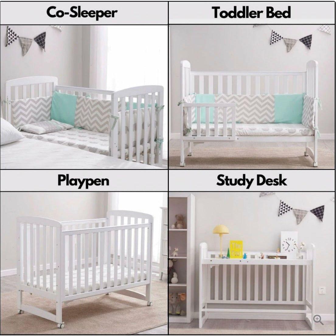 Palette Box Sweet Dreams Avant Garde 10-in-1 Convertible Baby Cot with Anti-Colic System (ACS) & Rocker - Drop Gate (120x60cm)