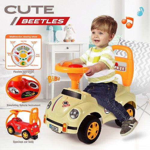 Lucky Baby Ride-On Push Car - Beetles (Assorted Designs)