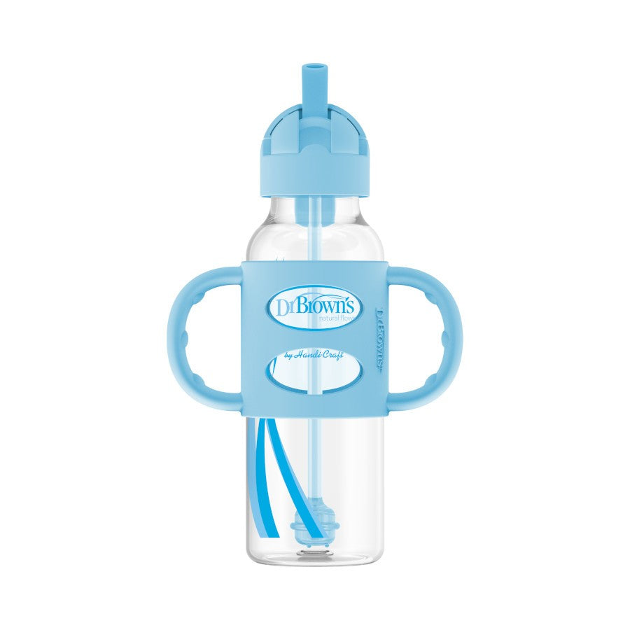 Dr. Brown’s PP Narrow Sippy Straw Bottle w Silicone Handles (Assorted Designs
