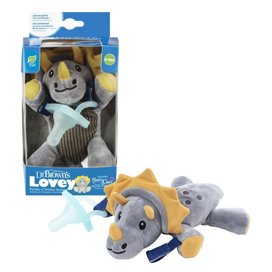 Dr. Brown’s Lovey Pacifier & Teether Holder (Assorted Designs)