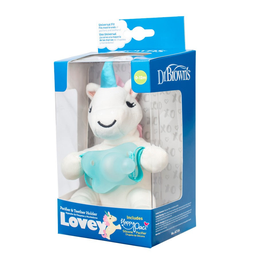 Dr. Brown’s Lovey Pacifier & Teether Holder (Assorted Designs)