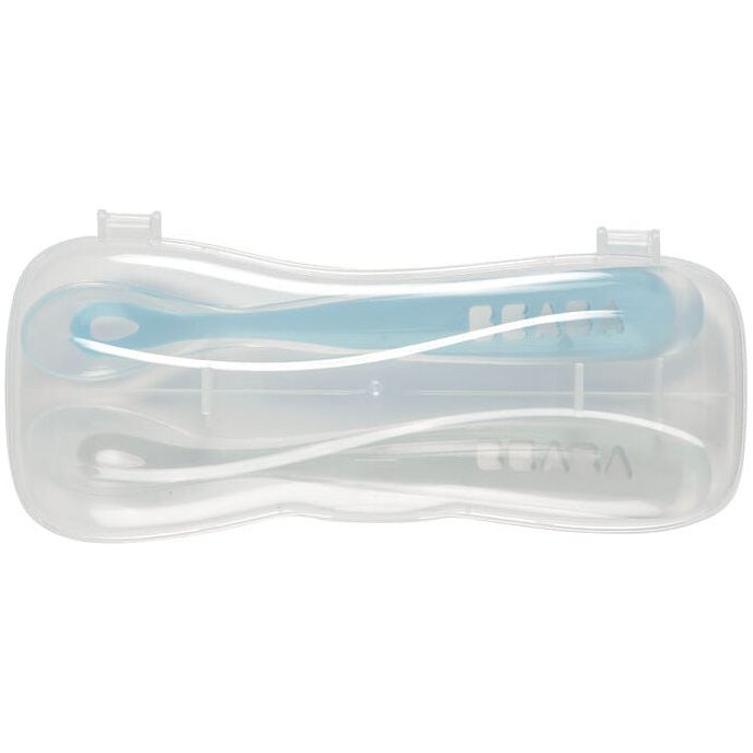 Beaba 1st Stage Silicone Spoon Set of 2 (Assorted Colours)