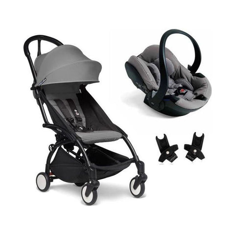 BABYZEN YOYO² Travel System - Grey bundle (car seat + fabric pack with frame) | Little Baby.