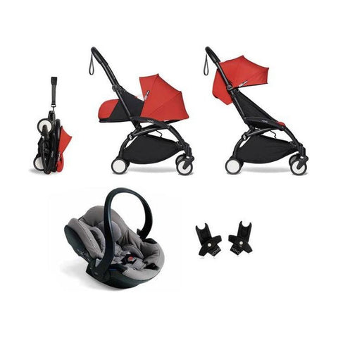 BABYZEN YOYO² Travel System - Red bundle (car seat + fabric pack with frame) | Little Baby.