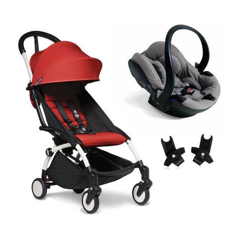 BABYZEN YOYO² Travel System - Red bundle (car seat + fabric pack with frame) | Little Baby.