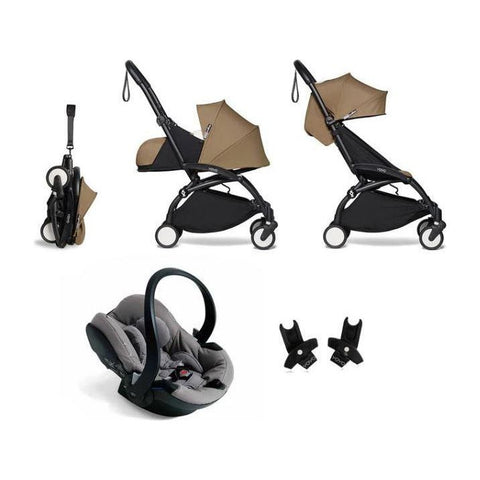 BABYZEN YOYO² Travel System - Toffee bundle (car seat + fabric pack with frame) | Little Baby.