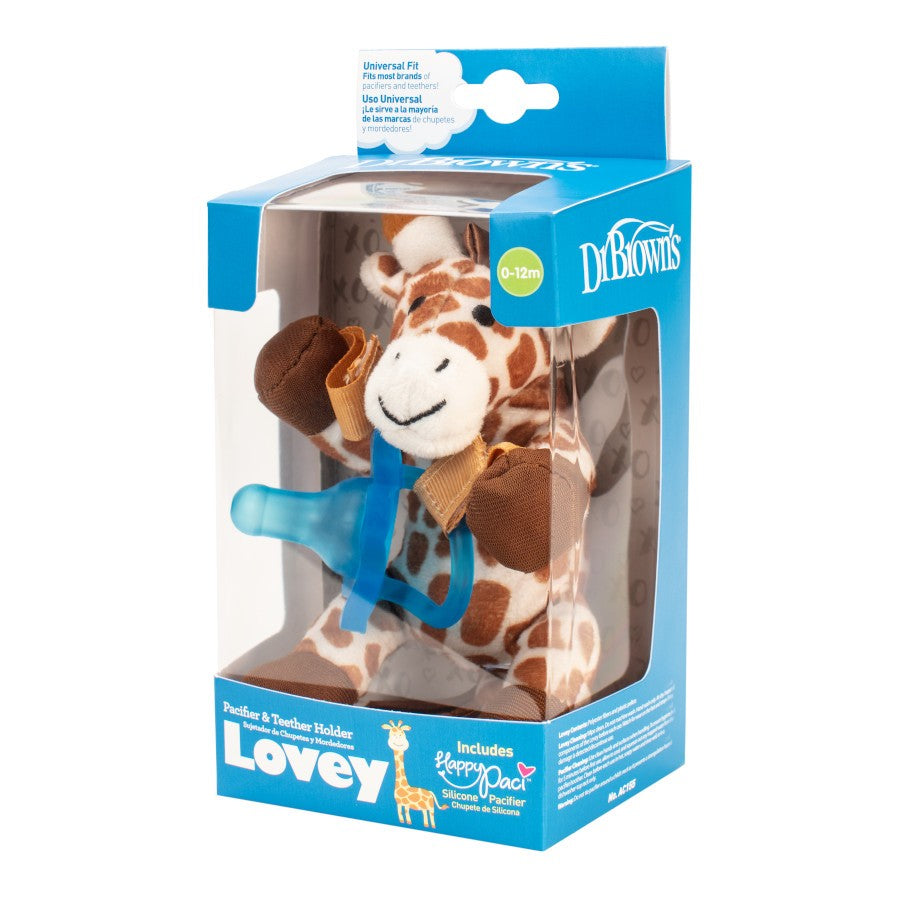 Dr. Brown’s Lovey Pacifier & Teether Holder (Assorted Designs)