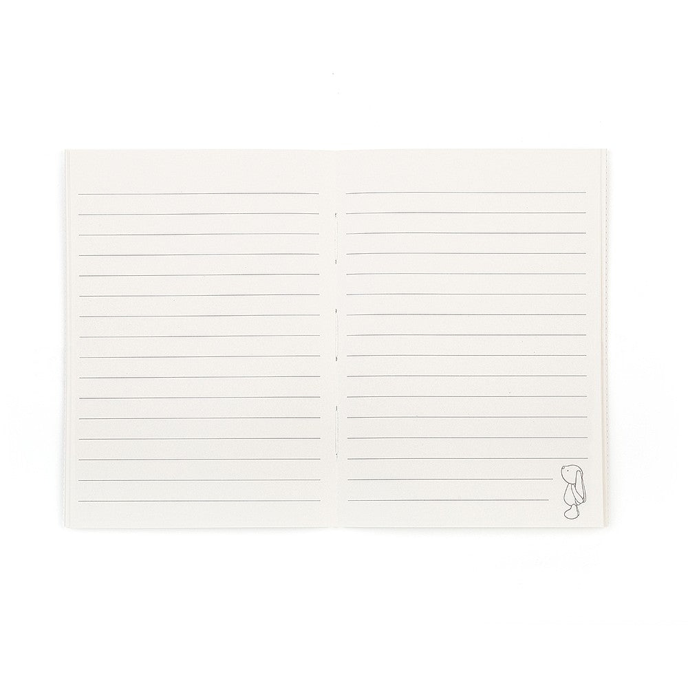 JellyCat Bashful Bunny Pink Stripes A6 Note Book | Little Baby.