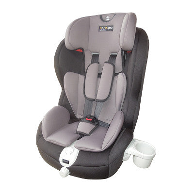 Bonbebe Easy Ride Car Seat C/W Cup Holder (Group 1,2,3) Black/Grey | Little Baby.