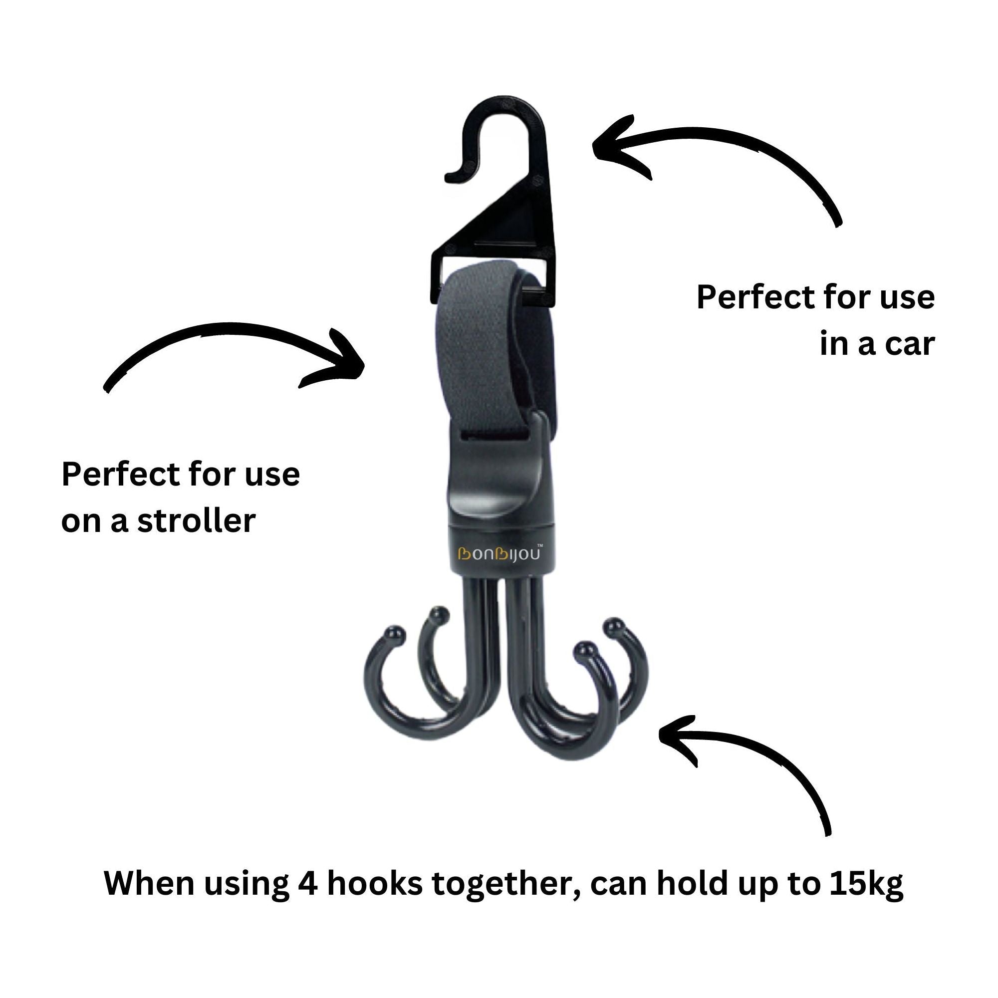 Bonbijou Double Octopus Stroller Hooks