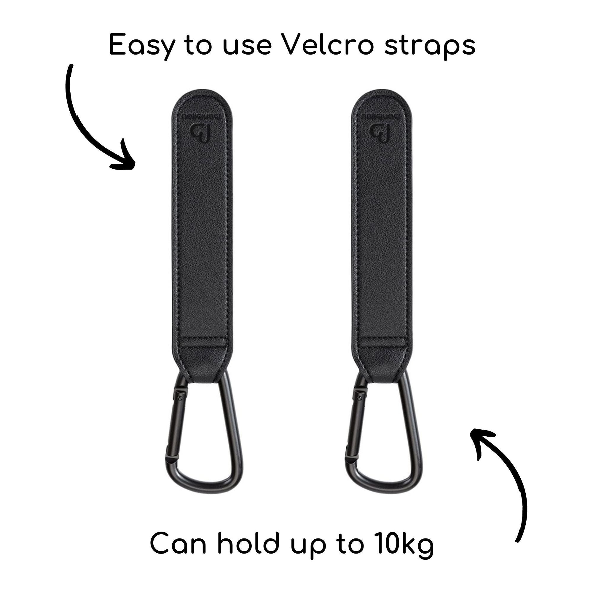 Bonbijou Stroller Hooks With Leather Straps