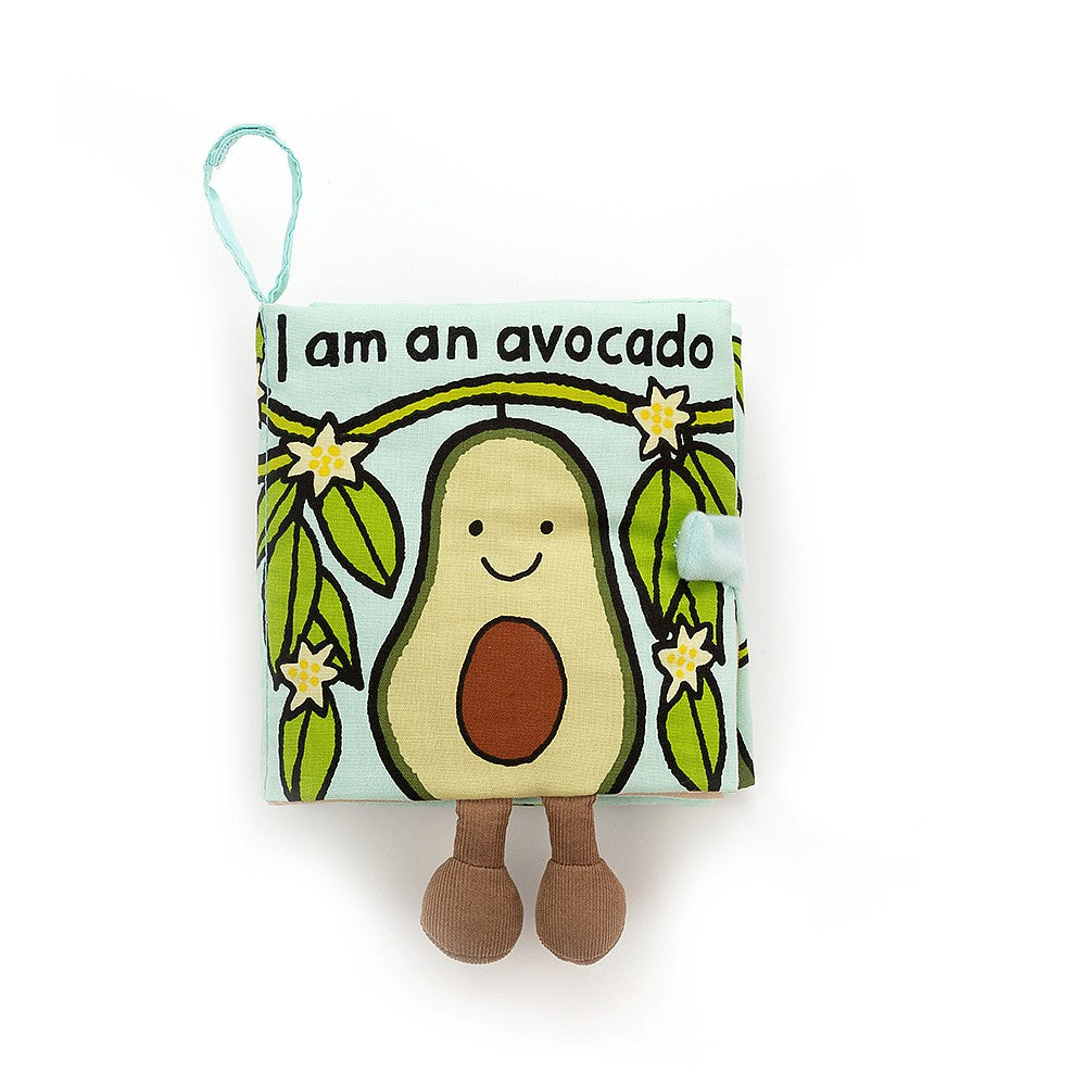 JellyCat Avocado Fabric Book | Little Baby.