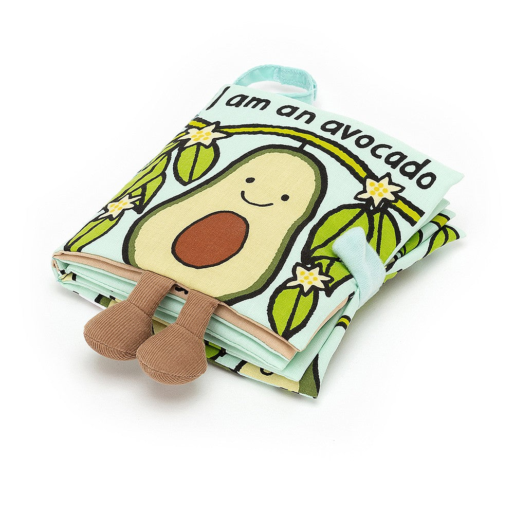 JellyCat Avocado Fabric Book | Little Baby.