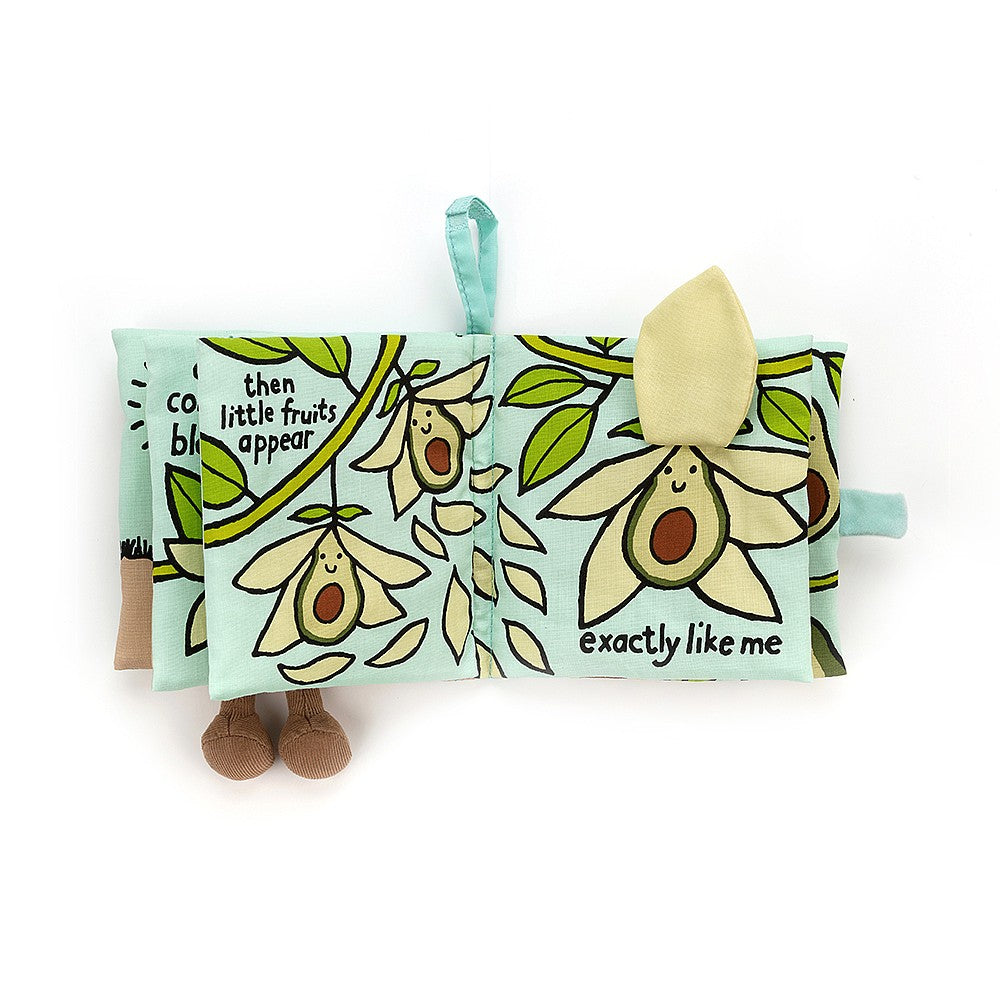 JellyCat Avocado Fabric Book | Little Baby.