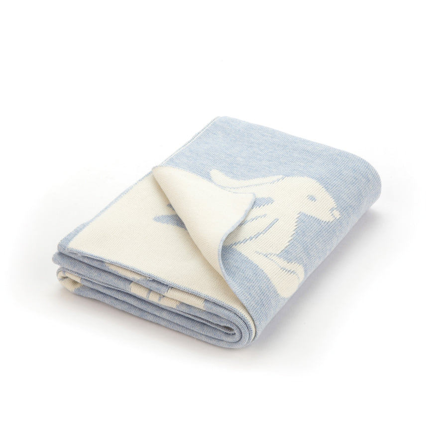 JellyCat Bashful Blue Bunny Blanket (Boxed) | Little Baby.