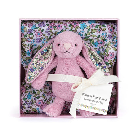 JellyCat Blossom Tulip Bunny Gift Set