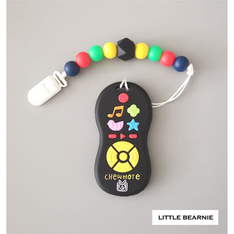 Little Bearnie Modern Baby Teether Clip Set - Chewmote (Black) | Little Baby.
