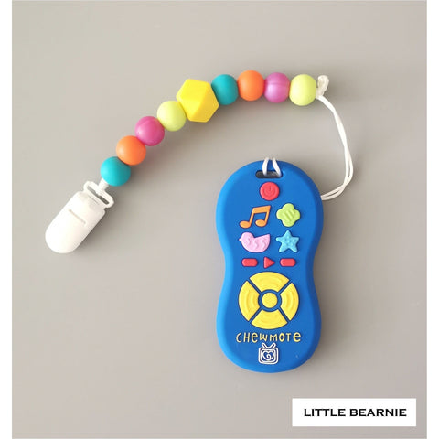 Little Bearnie Modern Baby Teether Clip Set - Chewmote (Blue) | Little Baby.