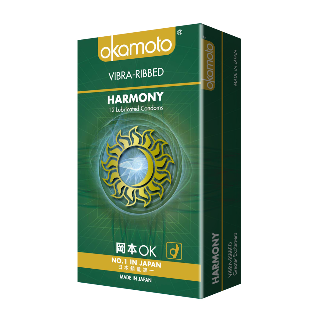 Okamoto Condoms Harmony Vibra Ribbed 12s | Little Baby.