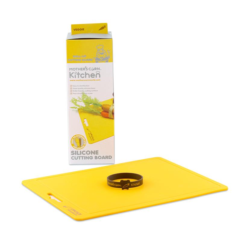 Mother's Corn Silicone Cutting Board Yellow + Mini Spatula | Kitchen Value Deal 10% OFF | Little Baby.