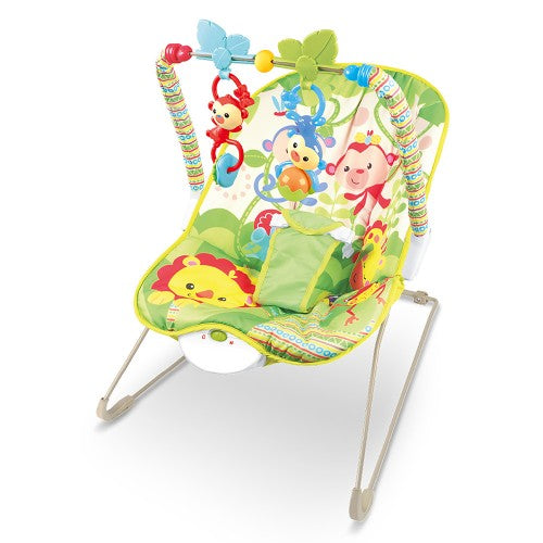 Lucky Baby Deluxe Bouncer - Green Safari