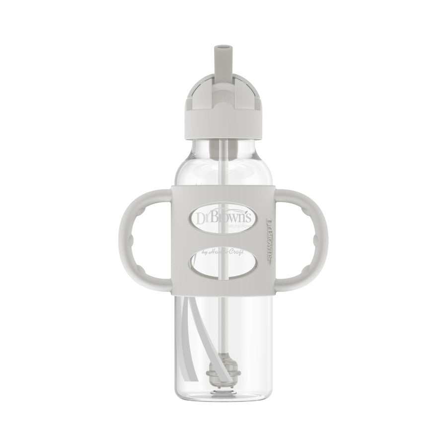 Dr. Brown’s PP Narrow Sippy Straw Bottle w Silicone Handles (Assorted Designs