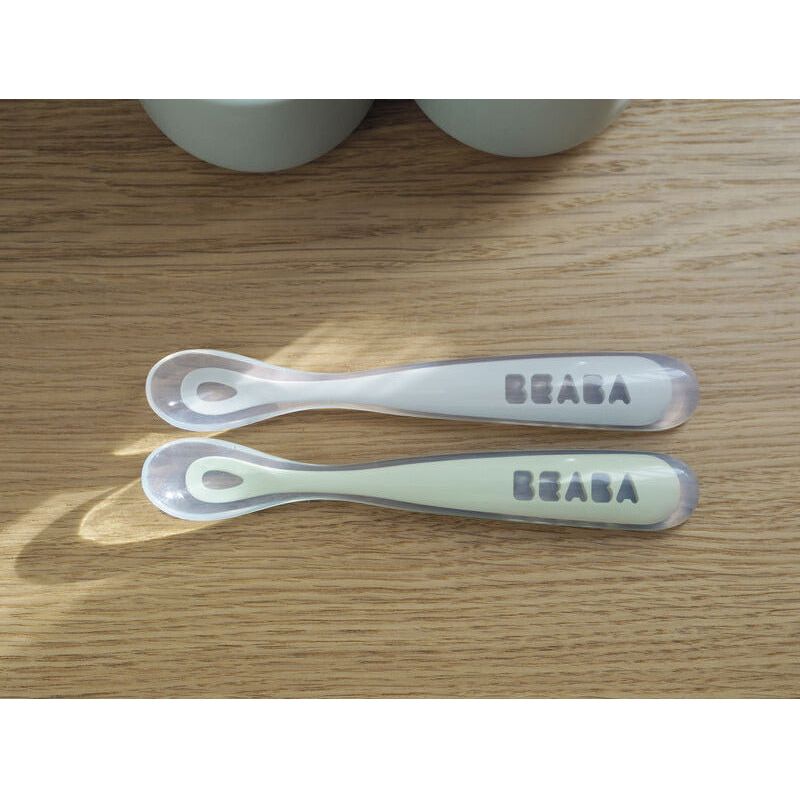 Beaba 1st Stage Silicone Spoon Set of 2 (Assorted Colours)