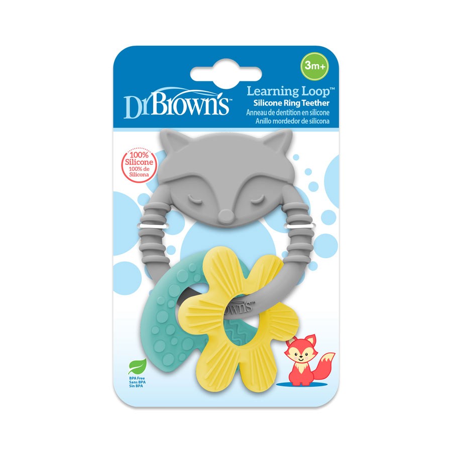 Dr. Brown’s Learning Loop Silicone Teether - Fox