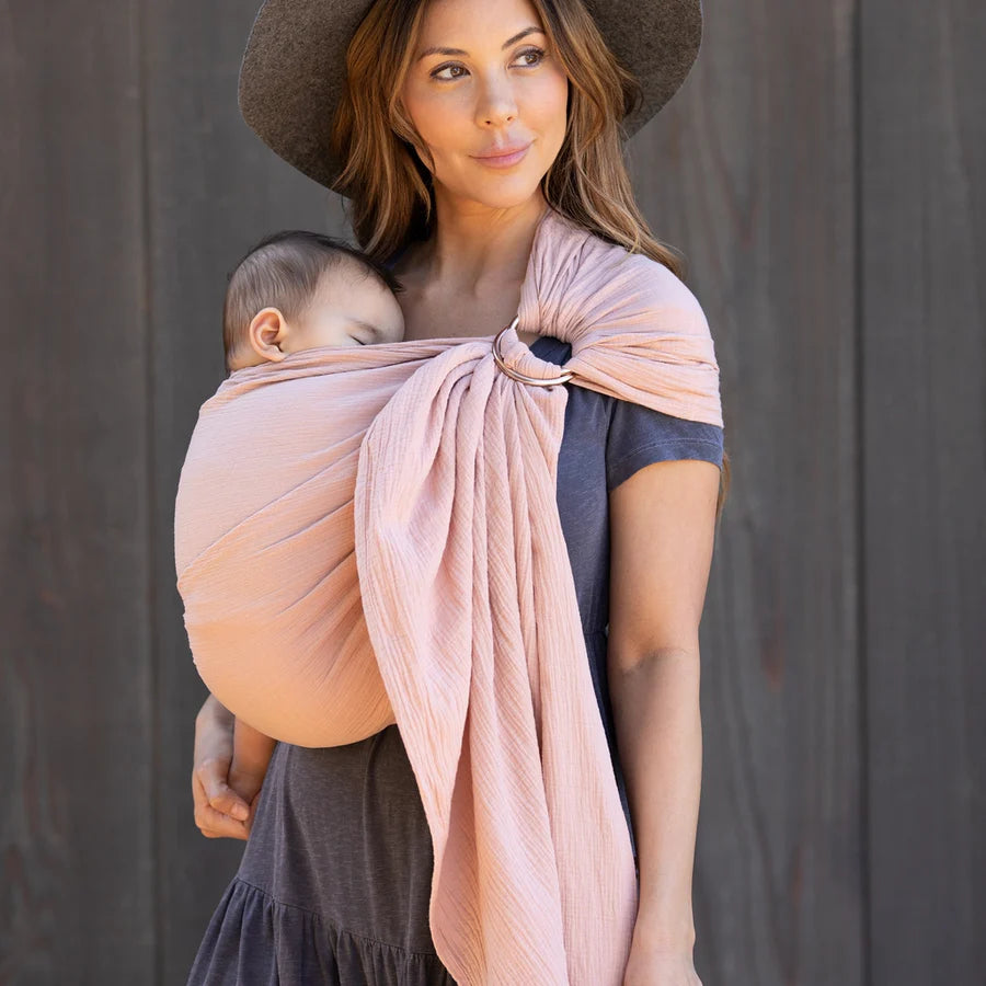 MOBY Sling - 100% Cotton Gauze: Rose