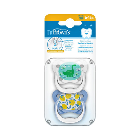Dr. Brown’s Prevent Shield Pacifier Twin Pack (Assorted Designs)