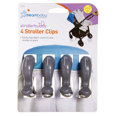 Dreambaby Stroller Clips 4pk - Grey DB02214 | Little Baby.