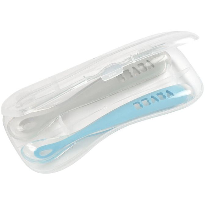 Beaba 1st Stage Silicone Spoon Set of 2 (Assorted Colours)