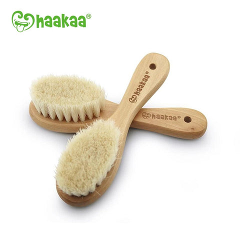 Haakaa Goat Wool Baby Hair Brush | Little Baby.