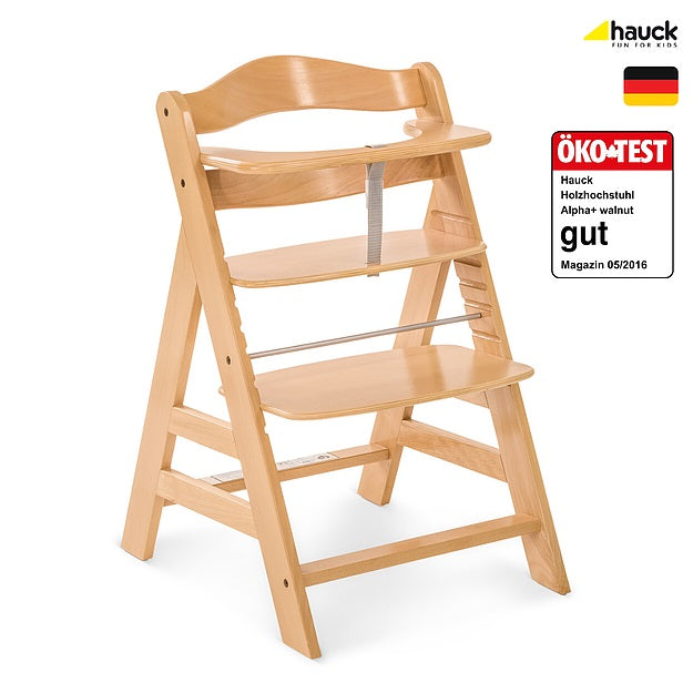 Hauck Alpha+ Wooden Highchair (Natural) | Little Baby.