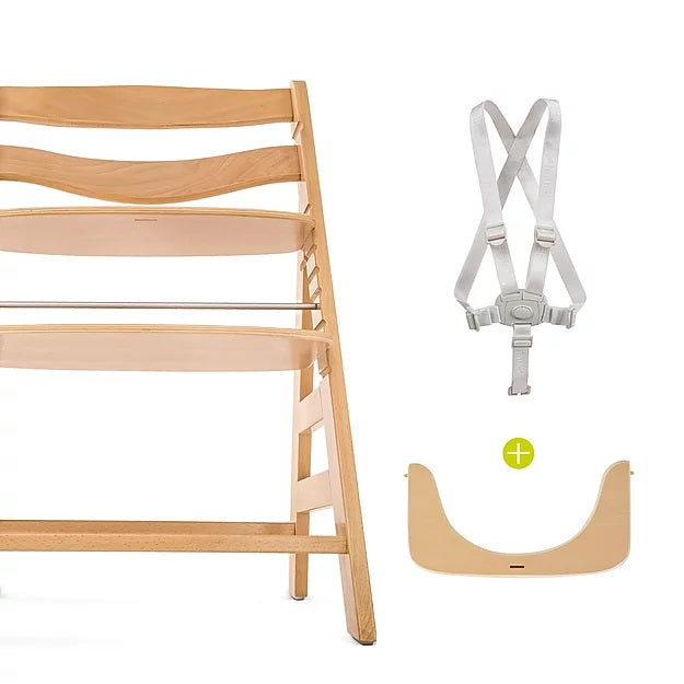 Hauck Alpha+ Wooden Highchair (Natural) | Little Baby.