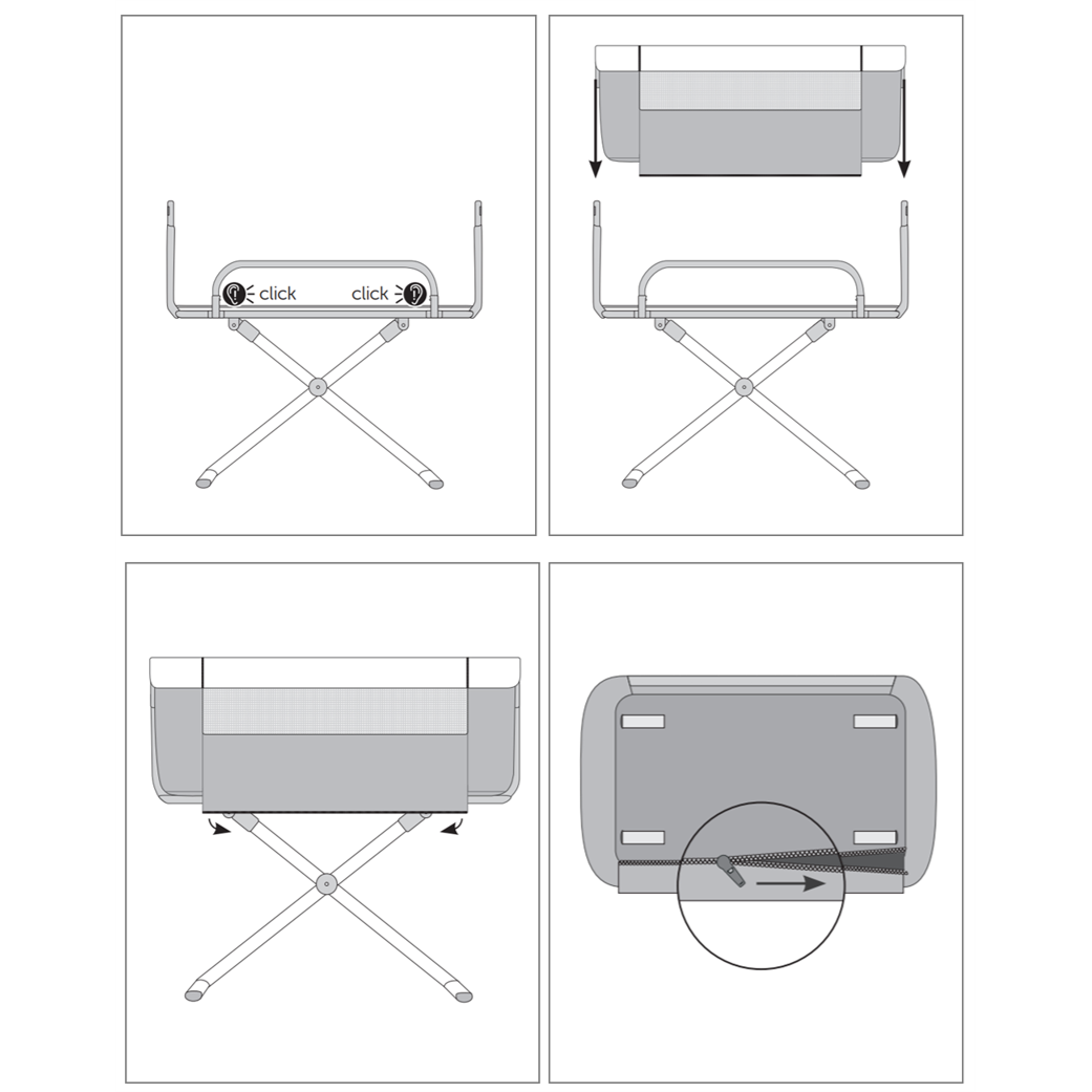 Hauck Face To Me Bedside Cot with Anti-Reflux Position & Adjustable Heights | Little Baby.