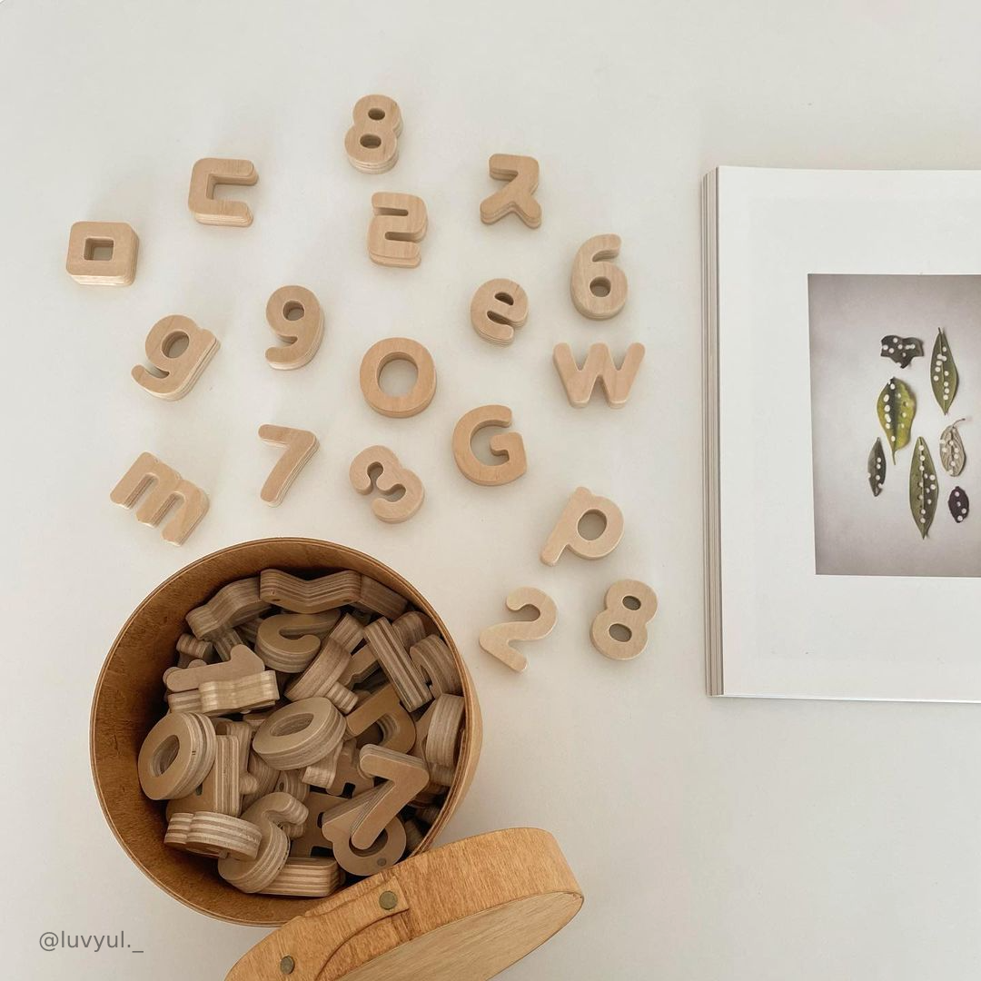 Noriterboard Nature Solid Wood Magnetic - Alphabet Capital Letters | Little Baby.