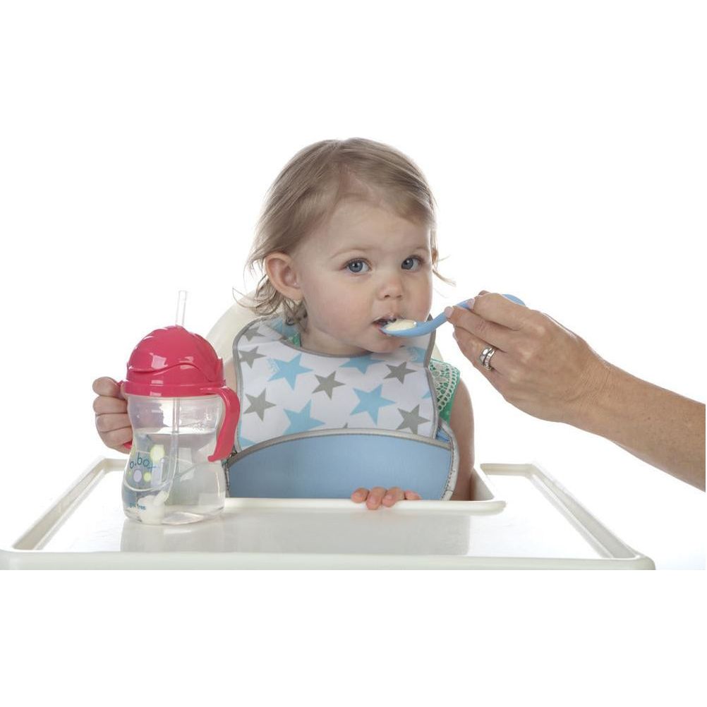 B.box Travel Bib w/ Baby Spoon (Flower Power) | Little Baby.