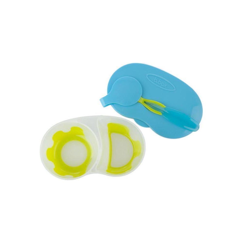 B.box Snack Pack with Soft Tip Spoon (Aqualicious) | Little Baby.