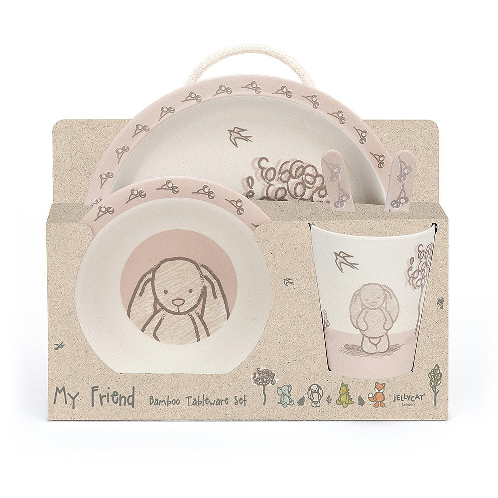 JellyCat My Friend Bunny Bamboo Set | Little Baby.