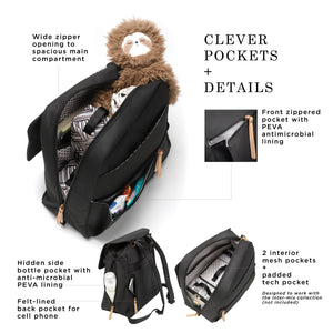 Petunia Pickle Bottom META Backpack - Graphite/Black (Exclusive) w/ GWP Free Gifts | Little Baby.
